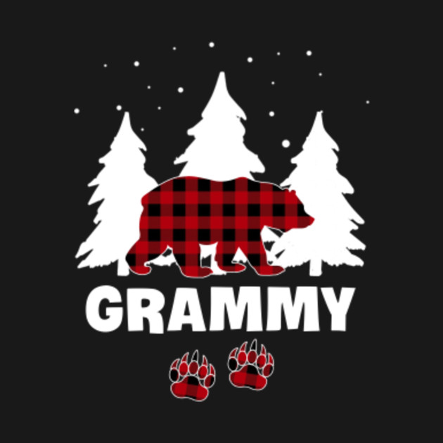 Discover Grammy Bear Buffalo Red Plaid Matching Family Christmas - Bear Family - T-Shirt