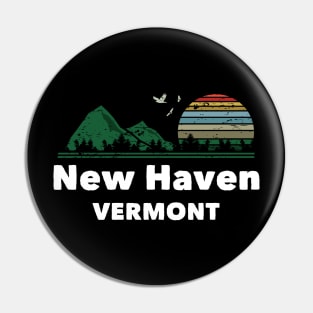 Mountain Sunset Flying Birds Outdoor New Haven Vermont Pin