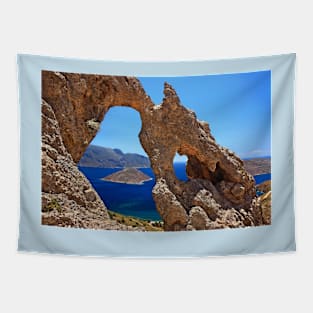 Natural Rocky Arch - Kalymnos island Tapestry