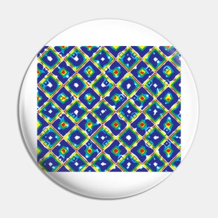 Abstract geometric shapes -blue Pin