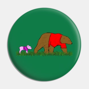 Bear and Piglette Pin