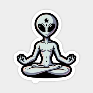 meditation peaceful alien Magnet