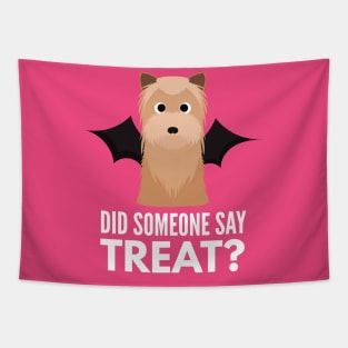 Yorkshire Terrier Halloween Trick or Treat Tapestry