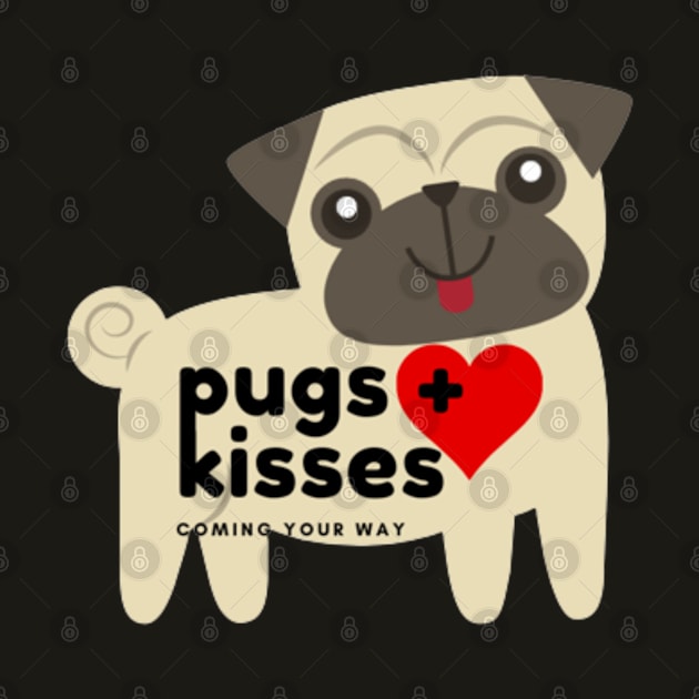 Pug and Kisses by Primigenia