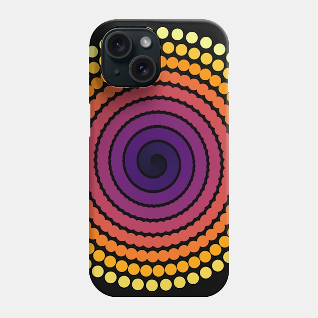 Single Spiral Inferno Galaxy | Light Volcano Yellow Red Black Phone Case by aRtVerse