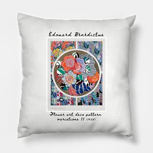 Flower art deco pattern variations 11, Édouard Bénédictus Pillow