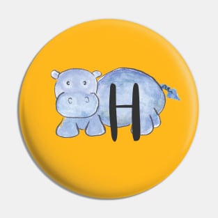 H is for Hippo Pin