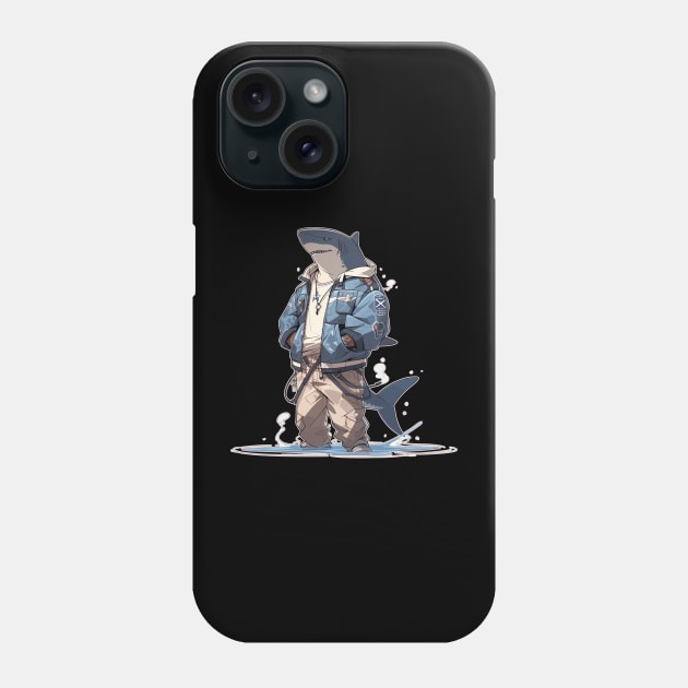 Anime Great White Shark Lifeguard Phone Case by DanielLiamGill