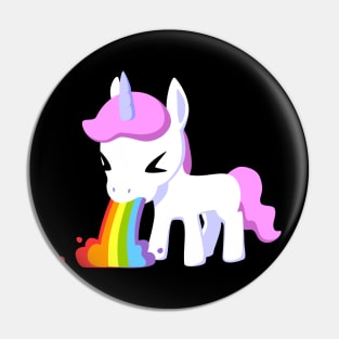 Rainbow Unicorn Vomit - Colorful Magic Unleashed Pin