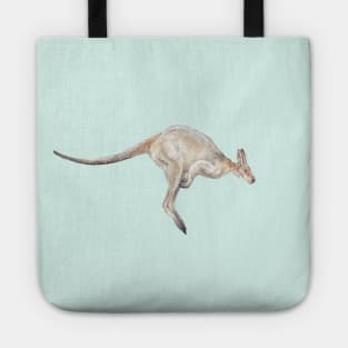 Leaping Kangaroo Watercolor Tote