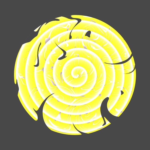 Yellow spiral abstraction by CocoDes