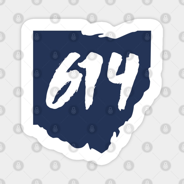 Columbus Ohio 614 Area Code Magnet by crackstudiodsgn