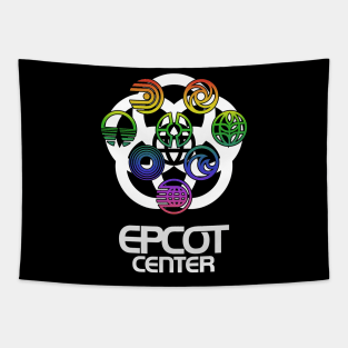 EPCOT Center Pavilion Logos Tapestry