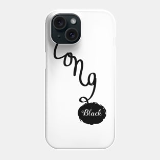 Long Black Phone Case