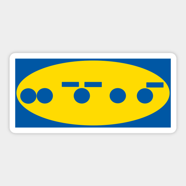 Morse Code Ikea Ikea Sticker Teepublic Au