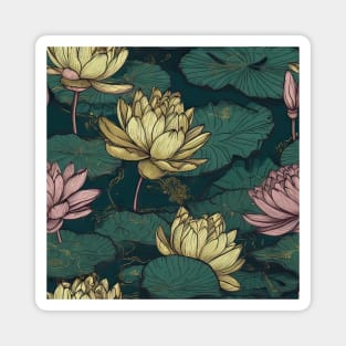 Water lilies pattern Magnet