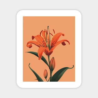 Tiger Lily Blossom - Bold and Exotic Floral Art Magnet