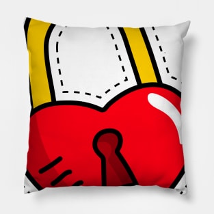 Heart Love Lock Pillow