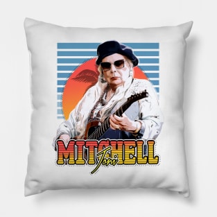 Retro Legends Joni Mitchell // style Flyer Vintag Pillow