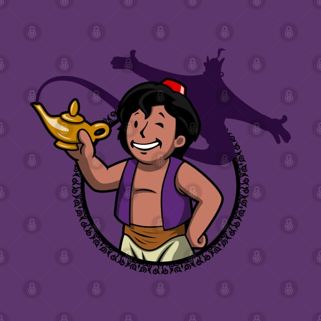 Aladdin Magic Genie Cute Gamer Parody Fantasy Cartoon by BoggsNicolas