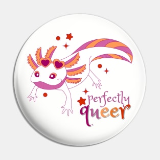 Lesbian Pride Axolotl Pin