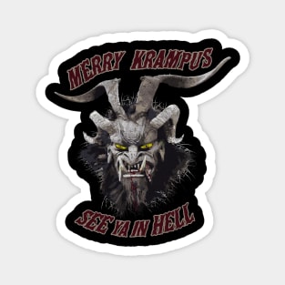 Krampus Merry Christmas Magnet