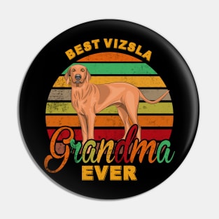 Best Vizsla Grandma Ever Pin