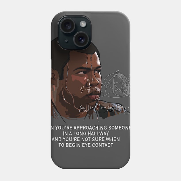 Eye Contact In A Long Hallway Phone Case by Frankie Rain