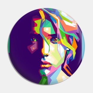 GIRL POP ART Pin