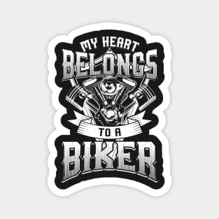 MOTORCYCLE: My Heart Belongs To A Biker Magnet