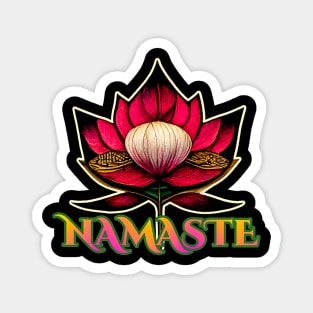 Namaste Lotus Flower Magnet