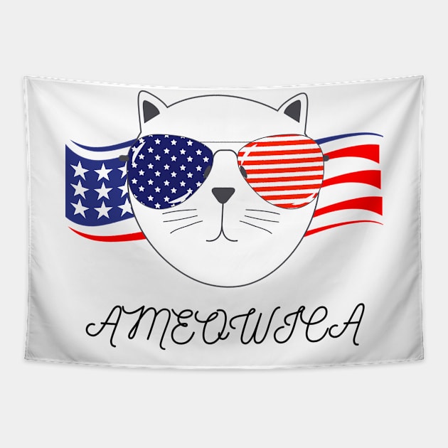 Ameowica - t-shirt, mask, tumbler, home decor Tapestry by CHARNISTA STUDIO