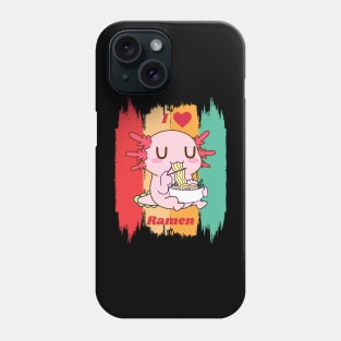 Axolotl Eating Ramen Phone Case