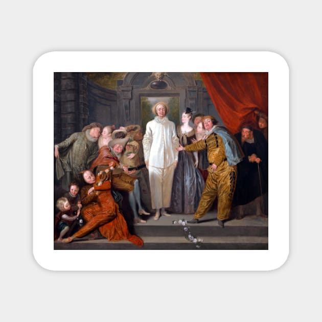 Antoine Watteau The Italian Comedians Magnet by pdpress