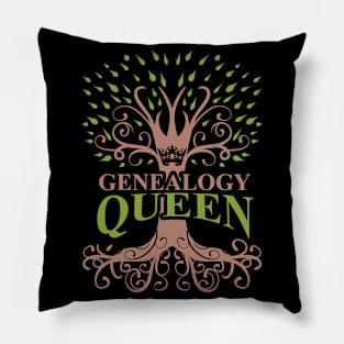 Genealogist Genealogy Queen Ancestry Pillow