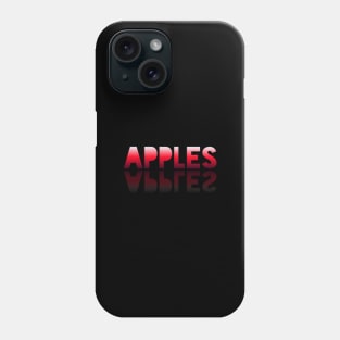 Apples - Healthy Lifestyle - Foodie Food Lover - Graphic Typography - Red Phone Case