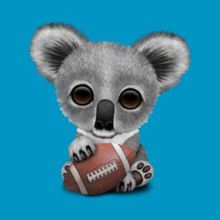 Cute Baby Koala Playing With Football T-Shirt