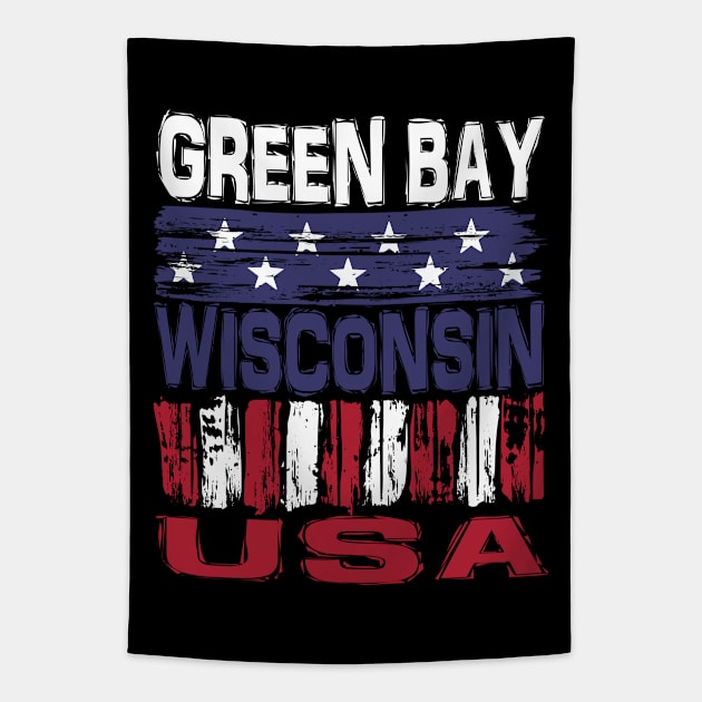 Green Bay Wisconsin USA T-Shirt Tapestry by Nerd_art