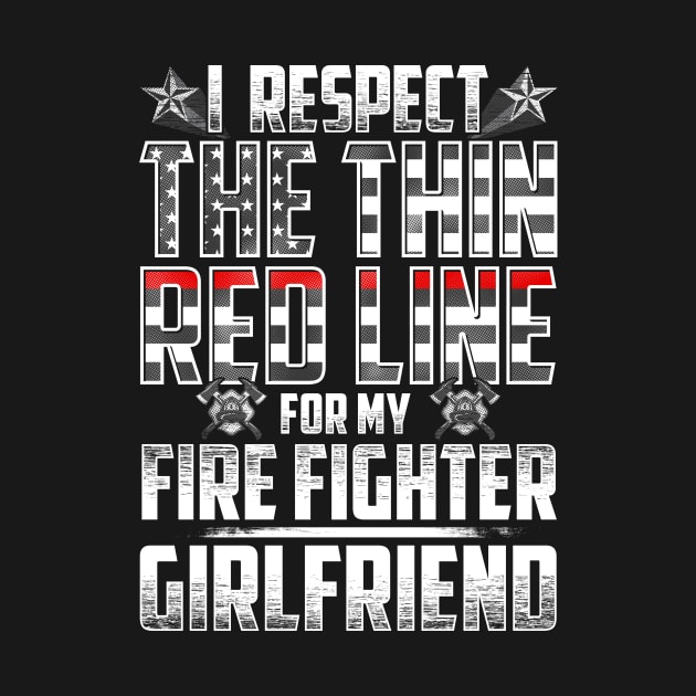 Fire Fighter Girlfriend Thin Red Line by wheedesign