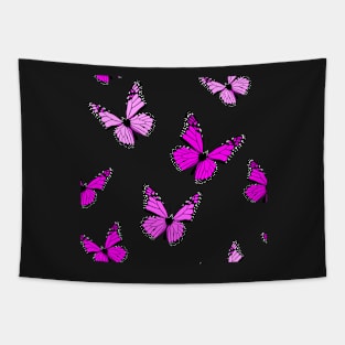 Warm Purple Butterfly Pattern Tapestry