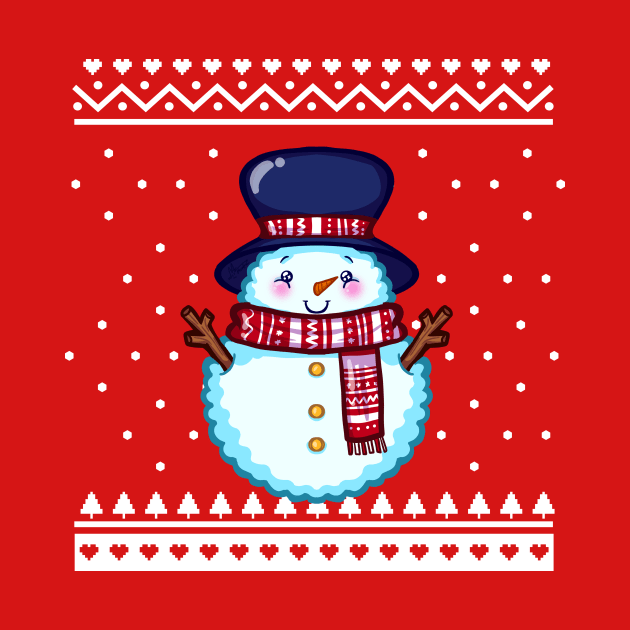 Christmas Sweater Snowman by koneko