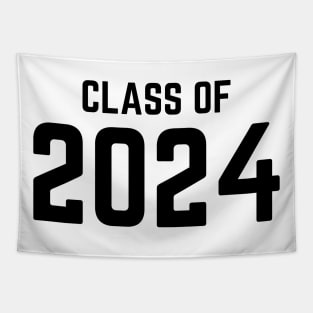 Class Of 2024. Simple Typography 2024 Design for Class Of/ Graduation Design. Black Tapestry