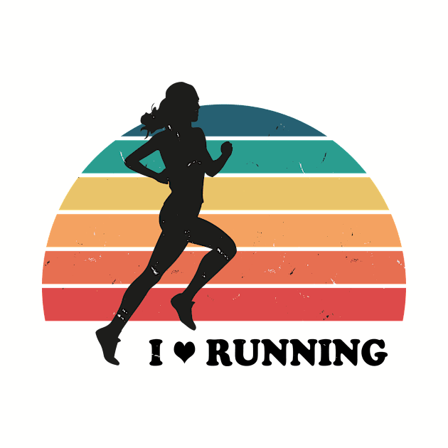 I love running by Kingrocker Clothing