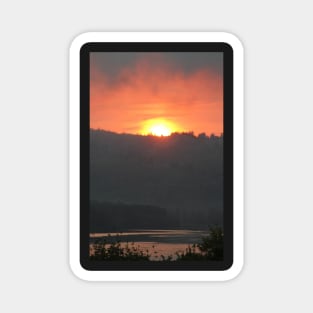 Golden Sunrise Over the Columbia River 2 Magnet