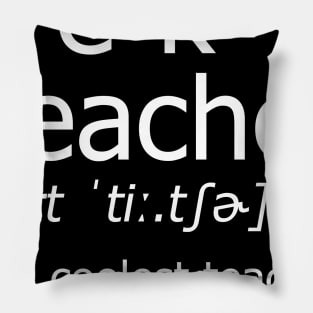 Funny pre k Teacher Meaning T-Shirt Awesome Definition Classic Pillow