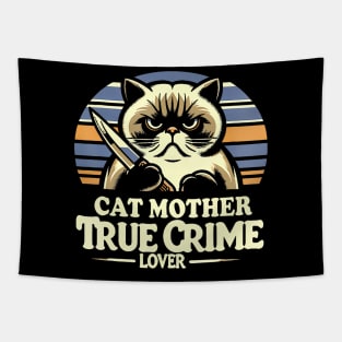 Cat Mother True Crime Lover True Crime And Cats Tapestry