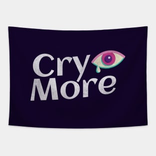 Cry More - Pink and Aqua Tapestry