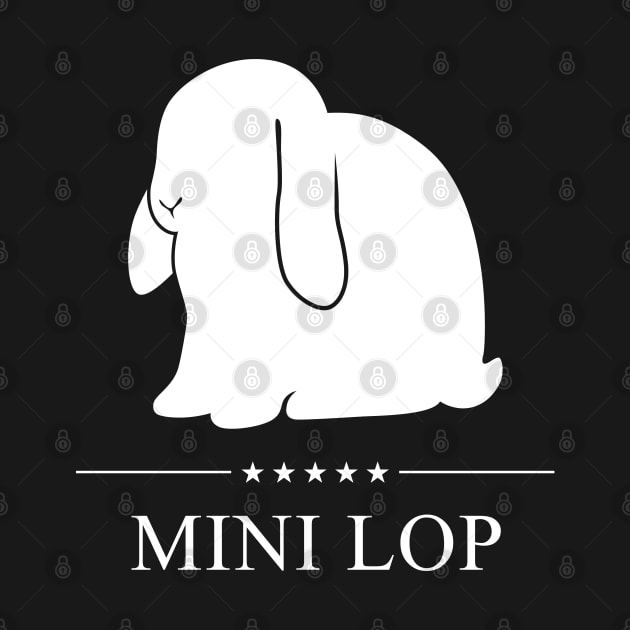 Mini Lop Rabbit White Silhouette by millersye