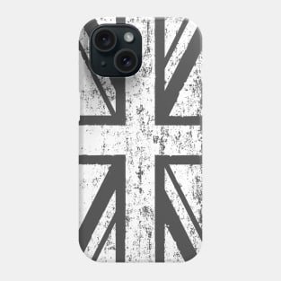 White grunge union jack Phone Case