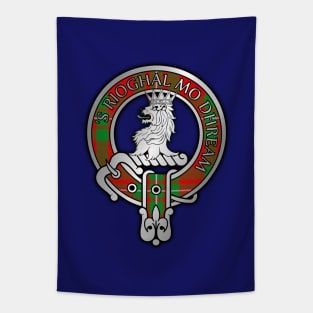 Clan MacGregor Crest & Tartan Tapestry